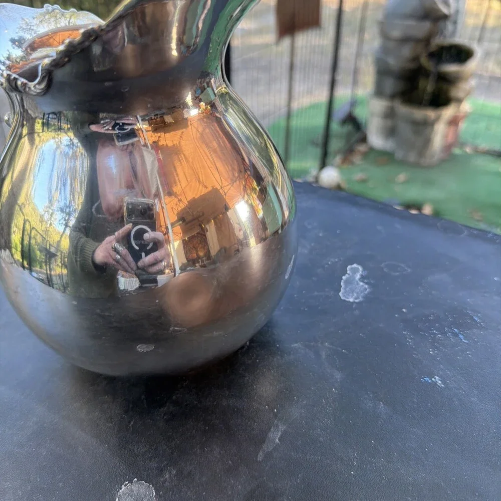VNTG CAMUSSO Peruvian Sterling Silver (.925) Water Pitcher Hand Wrought, 484g